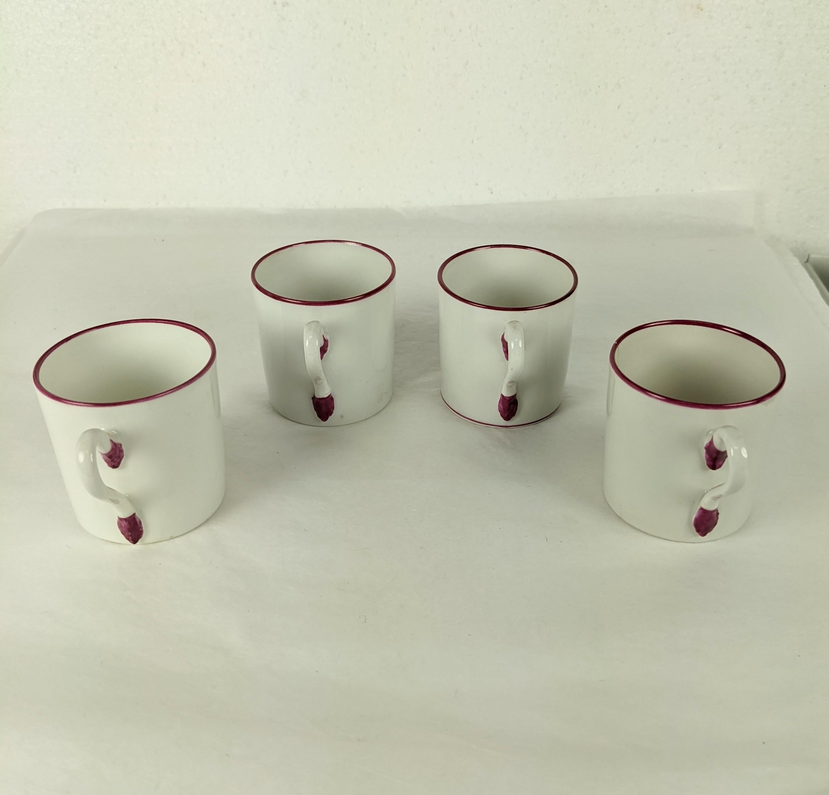 Tazas de té y platillos Gio Ponti para Ginori, Il Circo en Bueno estado para la venta en Riverdale, NY