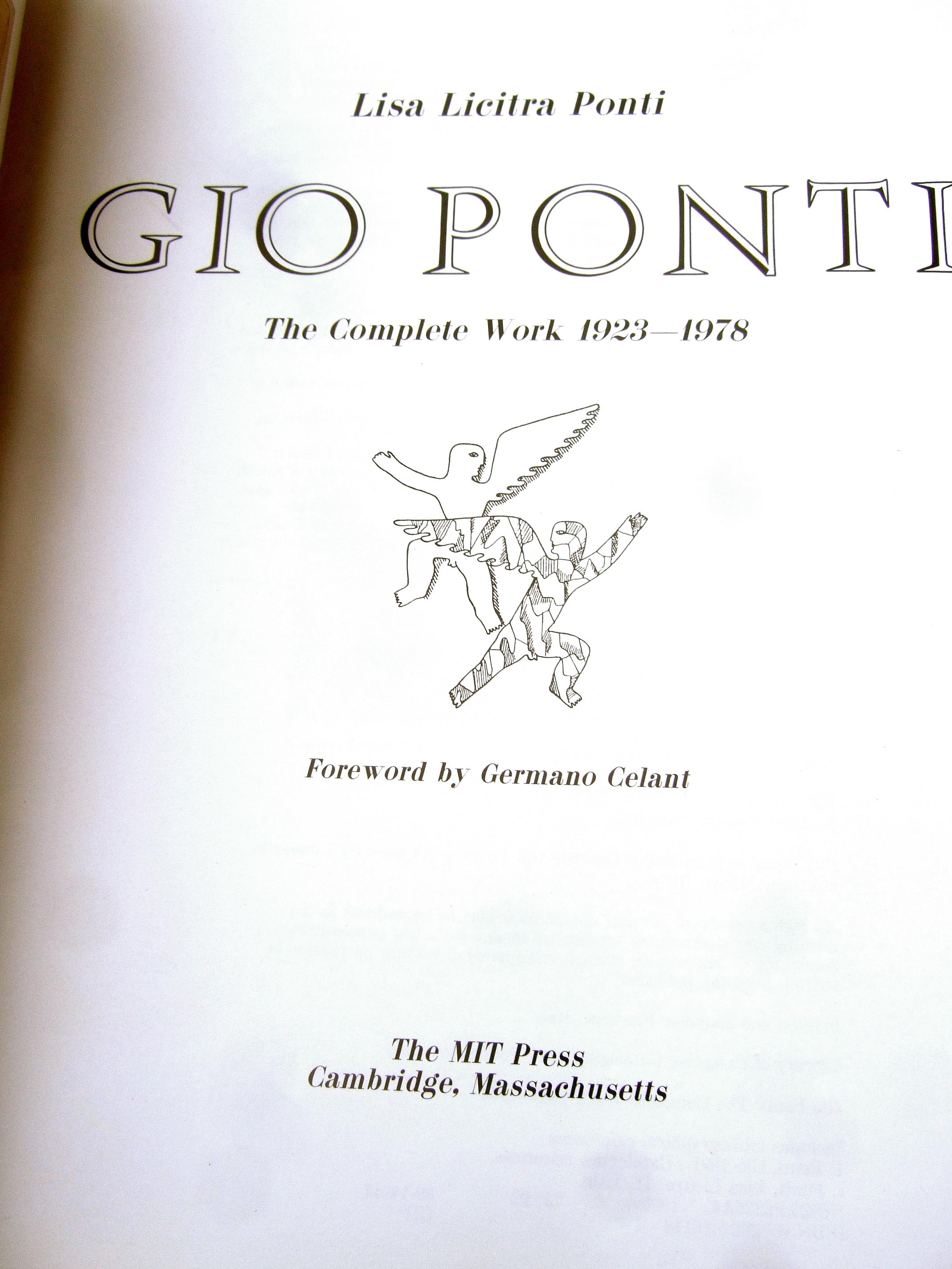 Gio Ponti The Complete Work 1923 - 1978  1st Edition Hard Cover Book  In Good Condition For Sale In University City, MO