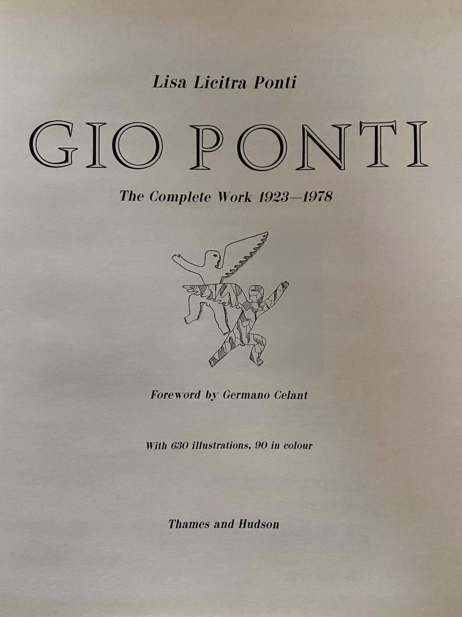 Mid-Century Modern L'œuvre complète de Gio Ponti 1923-1978  Livre à dos rigide, 1990, Thames and Hudson en vente