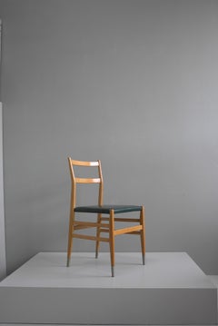 Gio Ponti "The Piazza Eindhoven, 1968" Rare Edition Chair with Metal End Caps