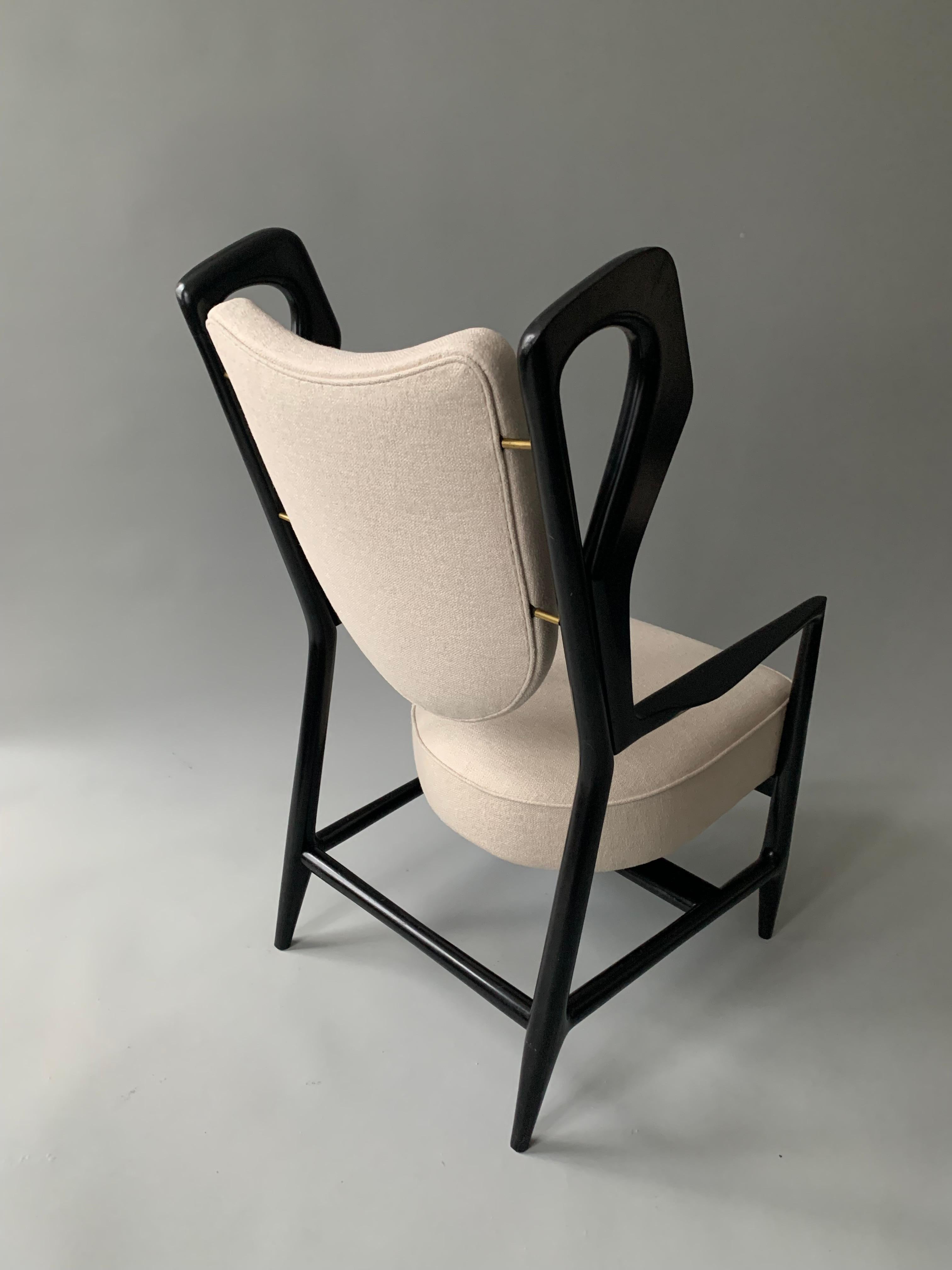 Brass Gio Ponti ‘Triennale’ armchairs For Sale