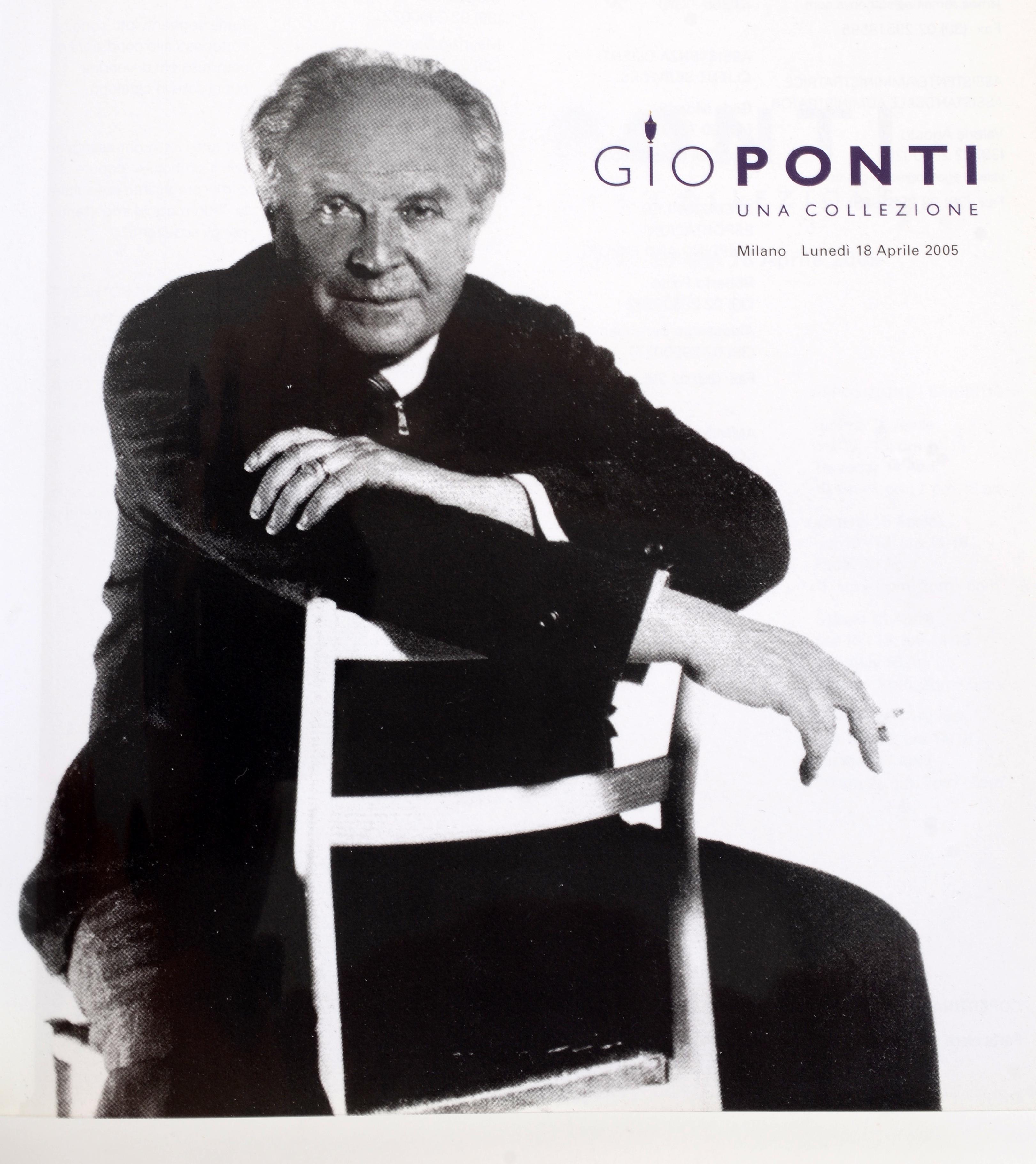 Gio Ponti, Una Collezione Sotheby's Sale Catalogue, 2005 in Milano. 1st Ed softcover auction catalog. Sotheby's auction catalogue of a sale of works by the influential and one of the most important Italian designers of the 20th c. 79 lots covering