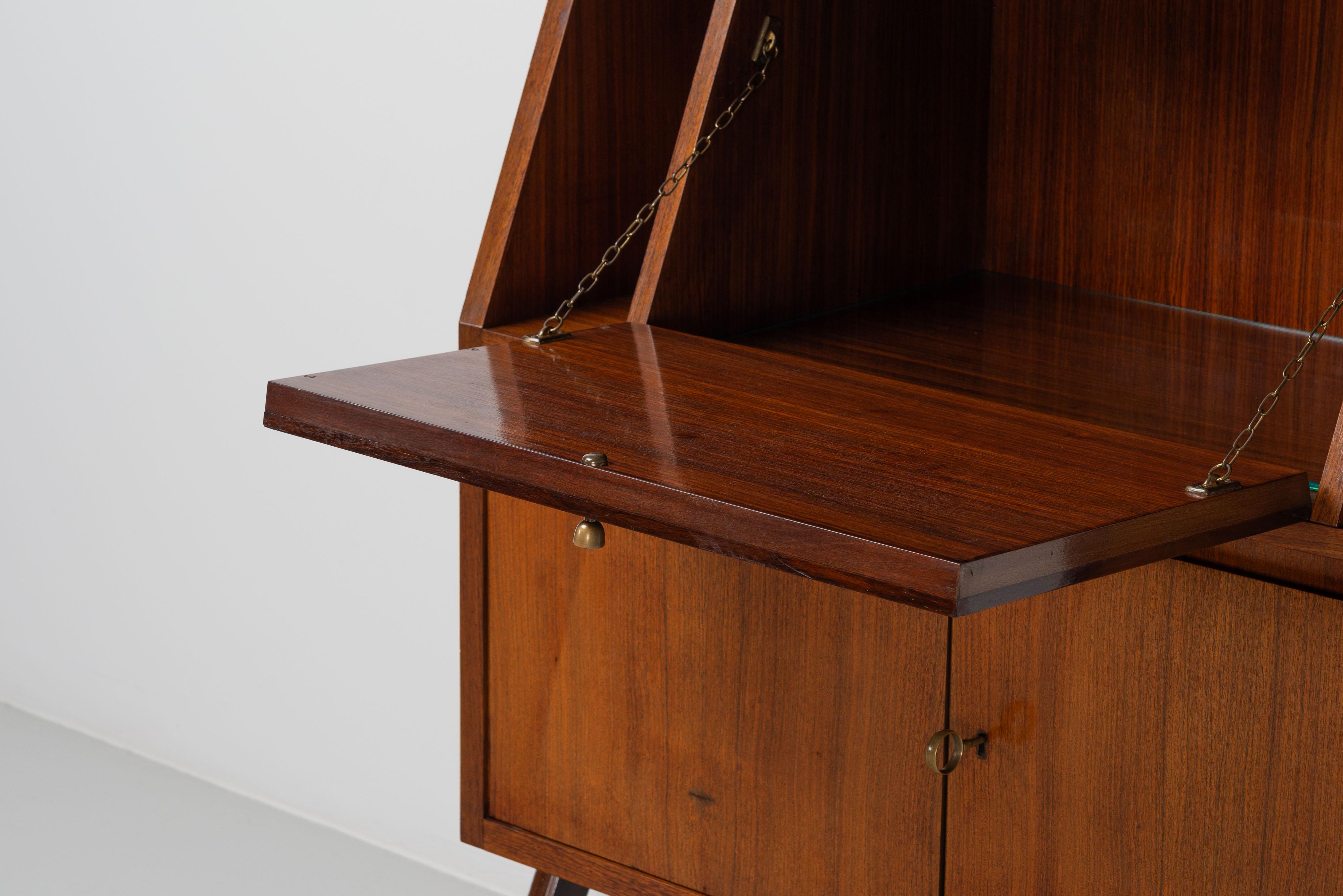 Gio Ponti unique bar cabinet made in Italy 1955 en venta 12