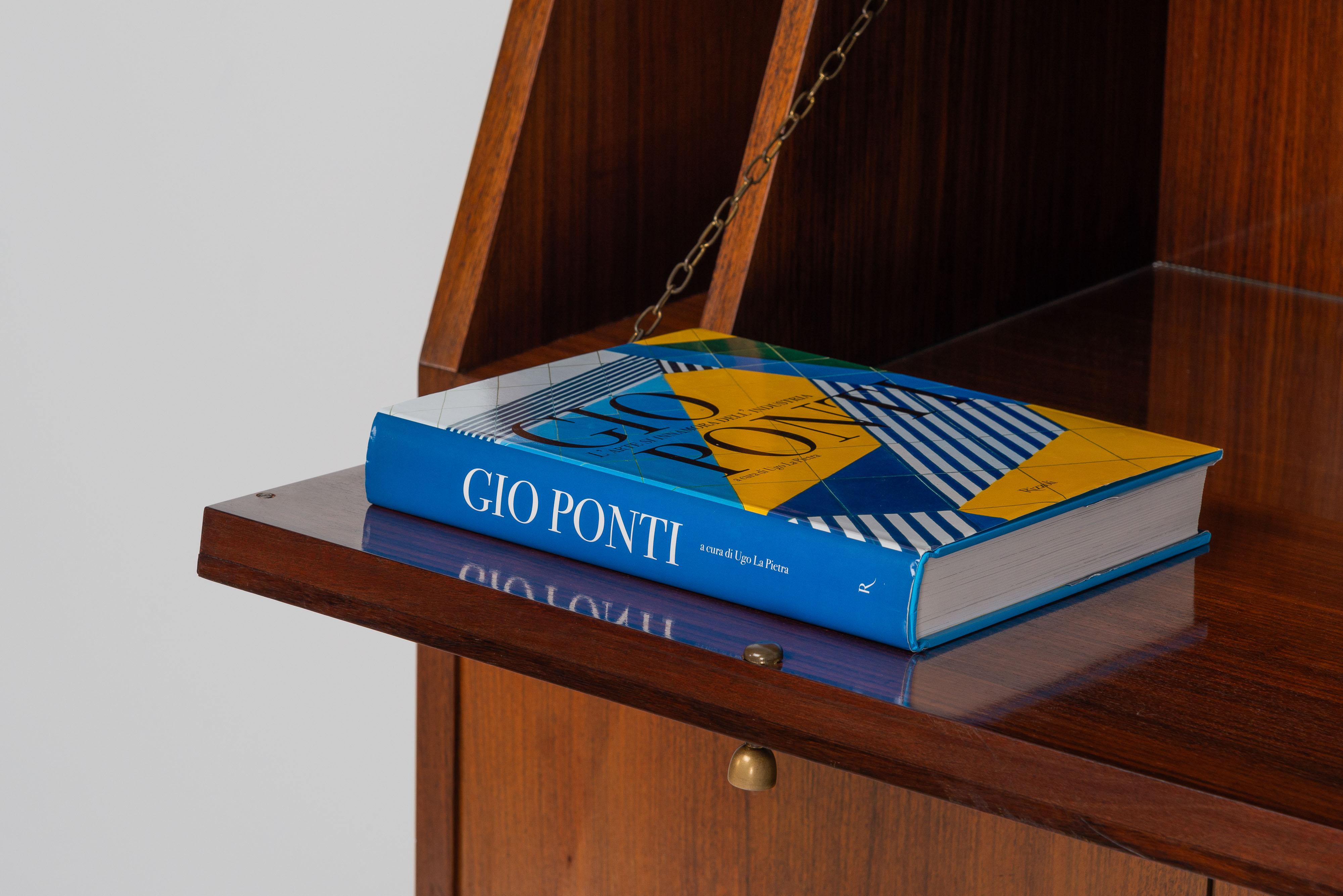 Gio Ponti unique bar cabinet made in Italy 1955 en venta 13