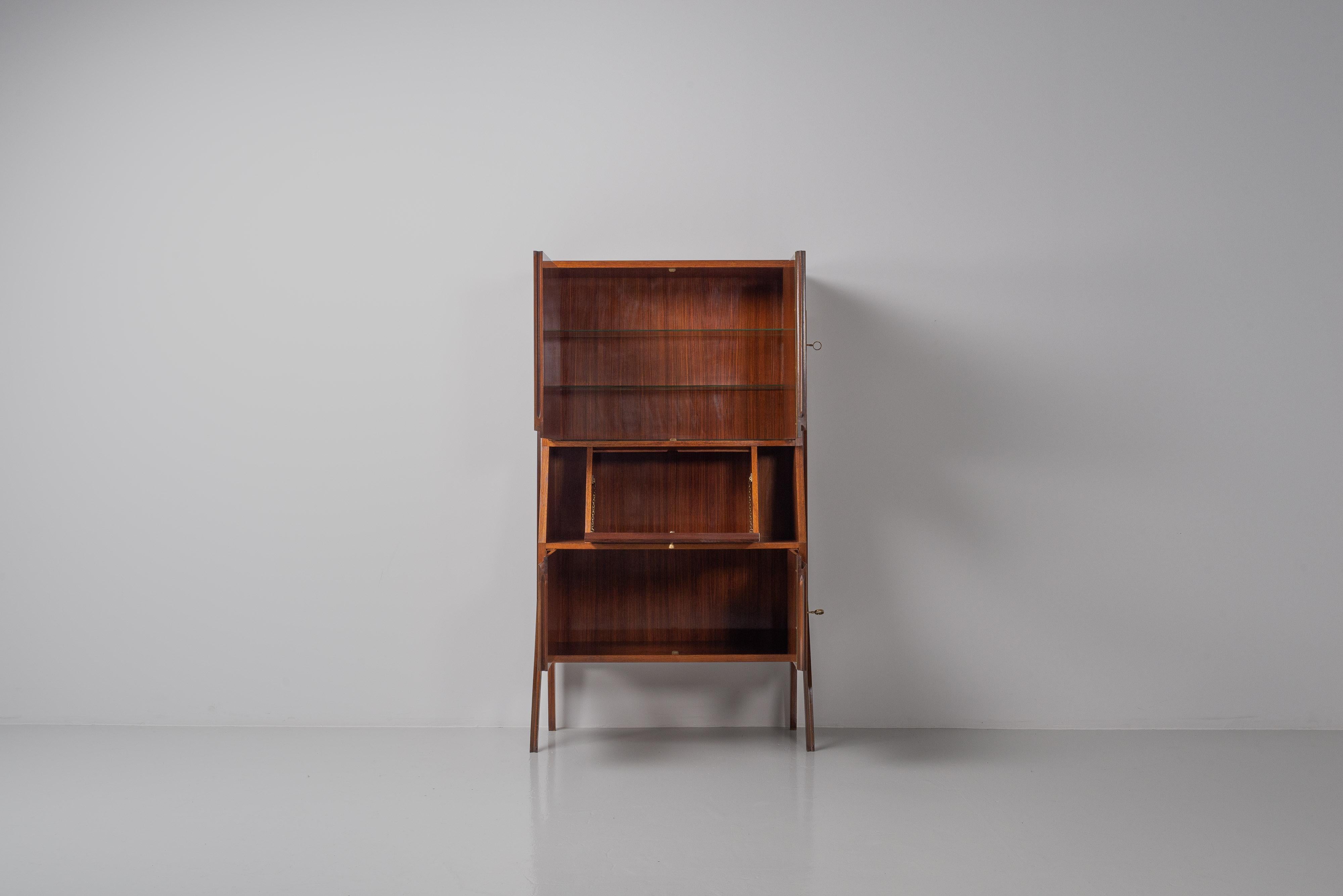 Gio Ponti unique bar cabinet made in Italy 1955 en venta 3