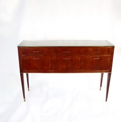 Gio Ponti unique wood cabinet for a private residence, Arenzano, 1955