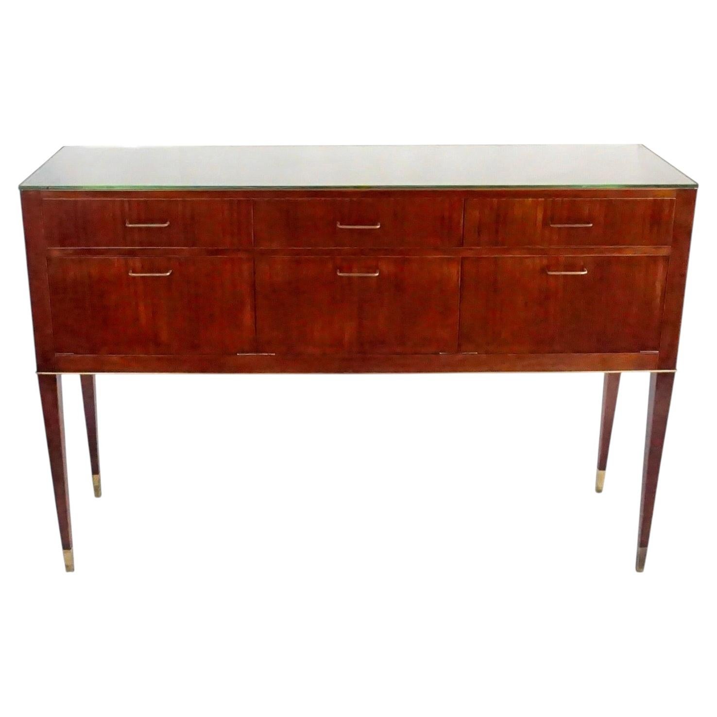Gio Ponti unique wood cabinet for a private residence, Arenzano, 1955