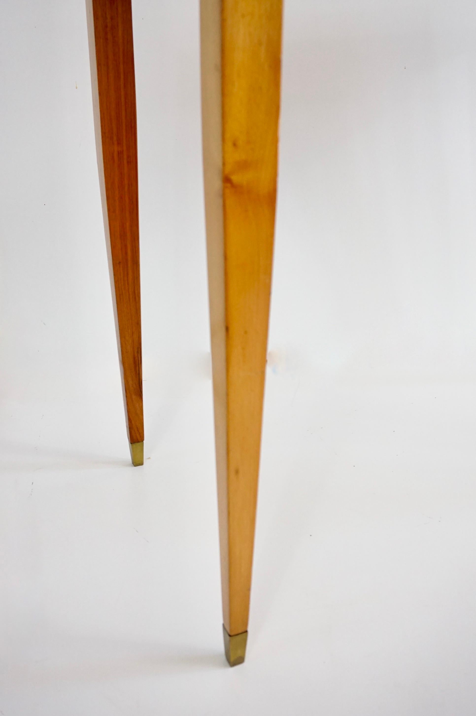 Scrivania di Gio Ponti con specchio circolare in ottone dell'Hotel Royal Naples, 1955 3
