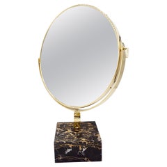 Gio Ponti Vanity Mirror "Fontana Arte" on Portoro Marble Block, 1955
