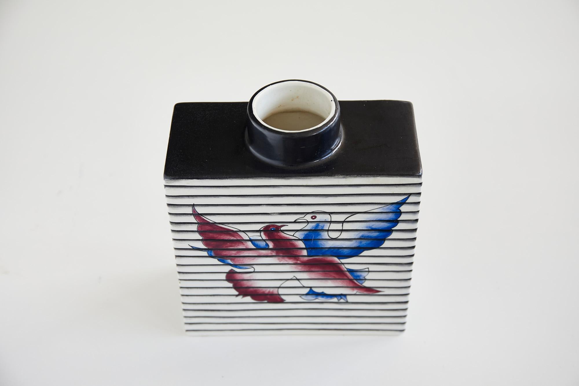 Mid-Century moderno Vaso di Gio Ponti, Richard Ginori, Italia, 1929-30. Porcellana smaltata. in vendita