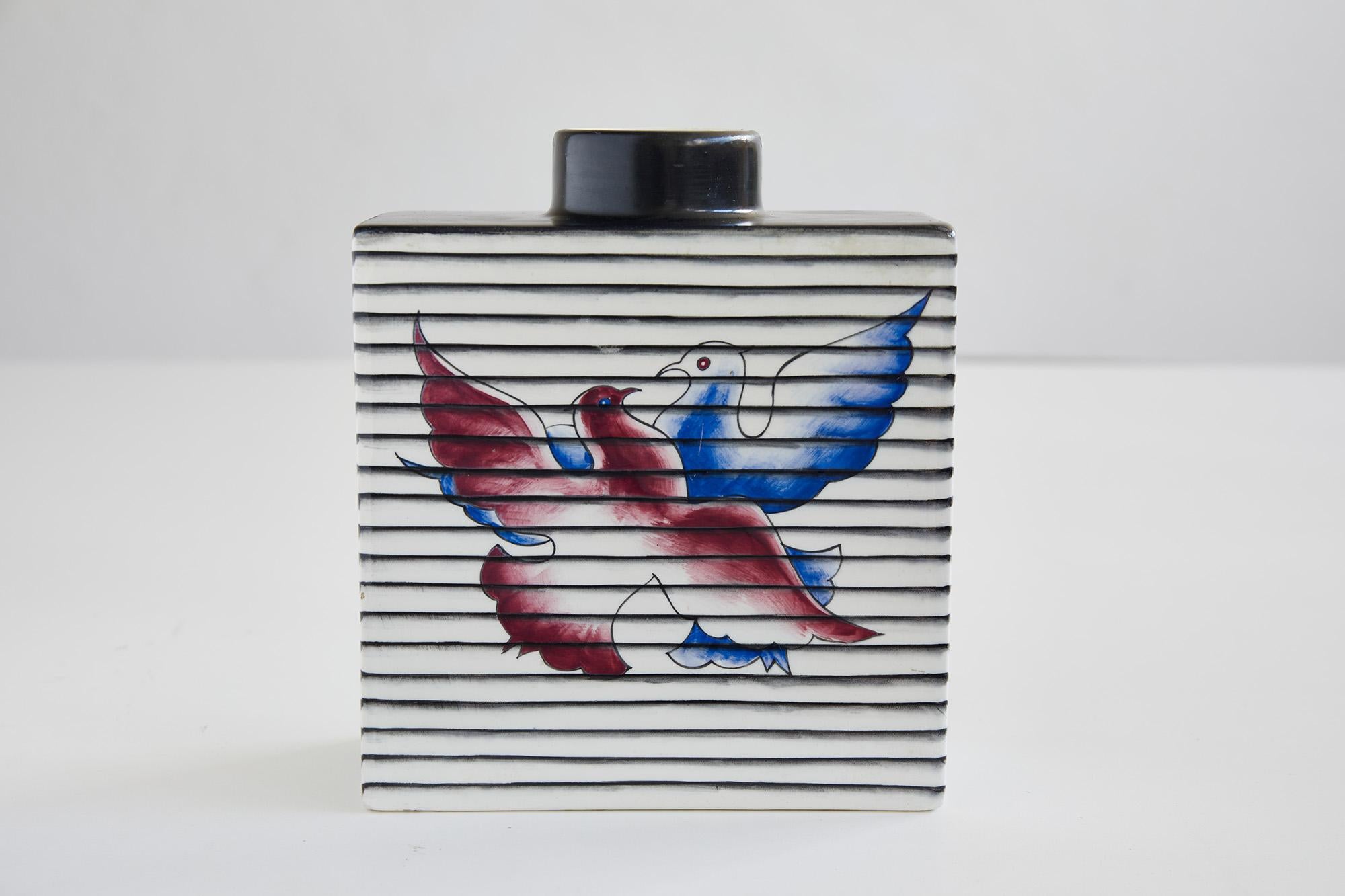 Europeo Vaso di Gio Ponti, Richard Ginori, Italia, 1929-30. Porcellana smaltata. in vendita