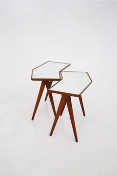 Gio Ponti Vintage Coffee Tables in Wood and Mirror for Fontana Arte