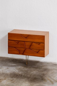 Cómoda de pared Gio Ponti para el Hotel Royal de Nápoles, Italia, 1953