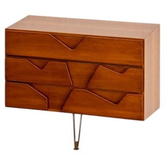 Cómoda de pared Gio Ponti para el Hotel Royal de Nápoles, Italia, 1953