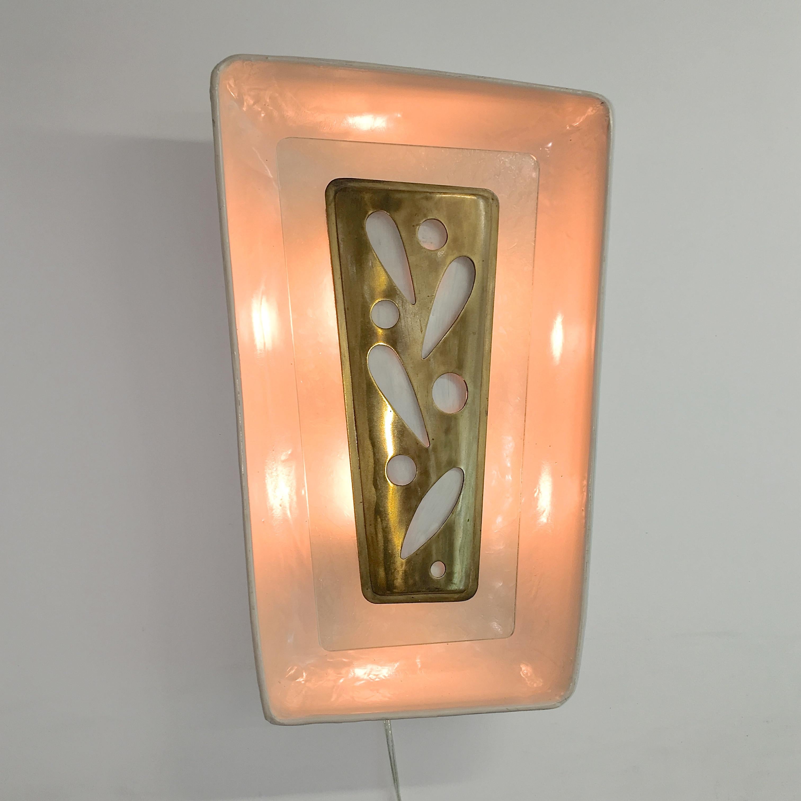 Gio Ponti Wall Sconce from the m/s Augustus Italian Ocean Liner 1951 For Sale 4
