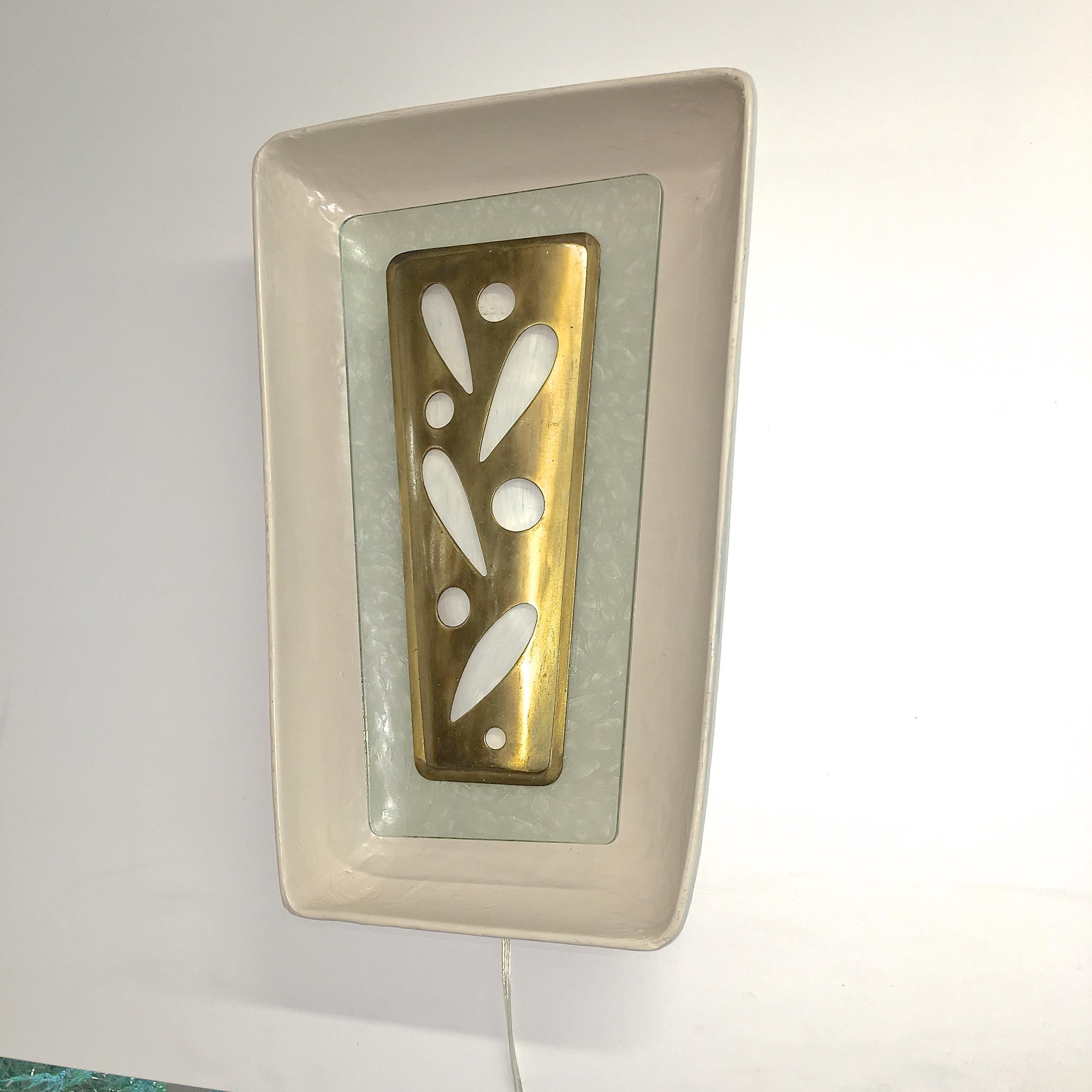 Gio Ponti Wall Sconce from the m/s Augustus Italian Ocean Liner 1951 For Sale 5