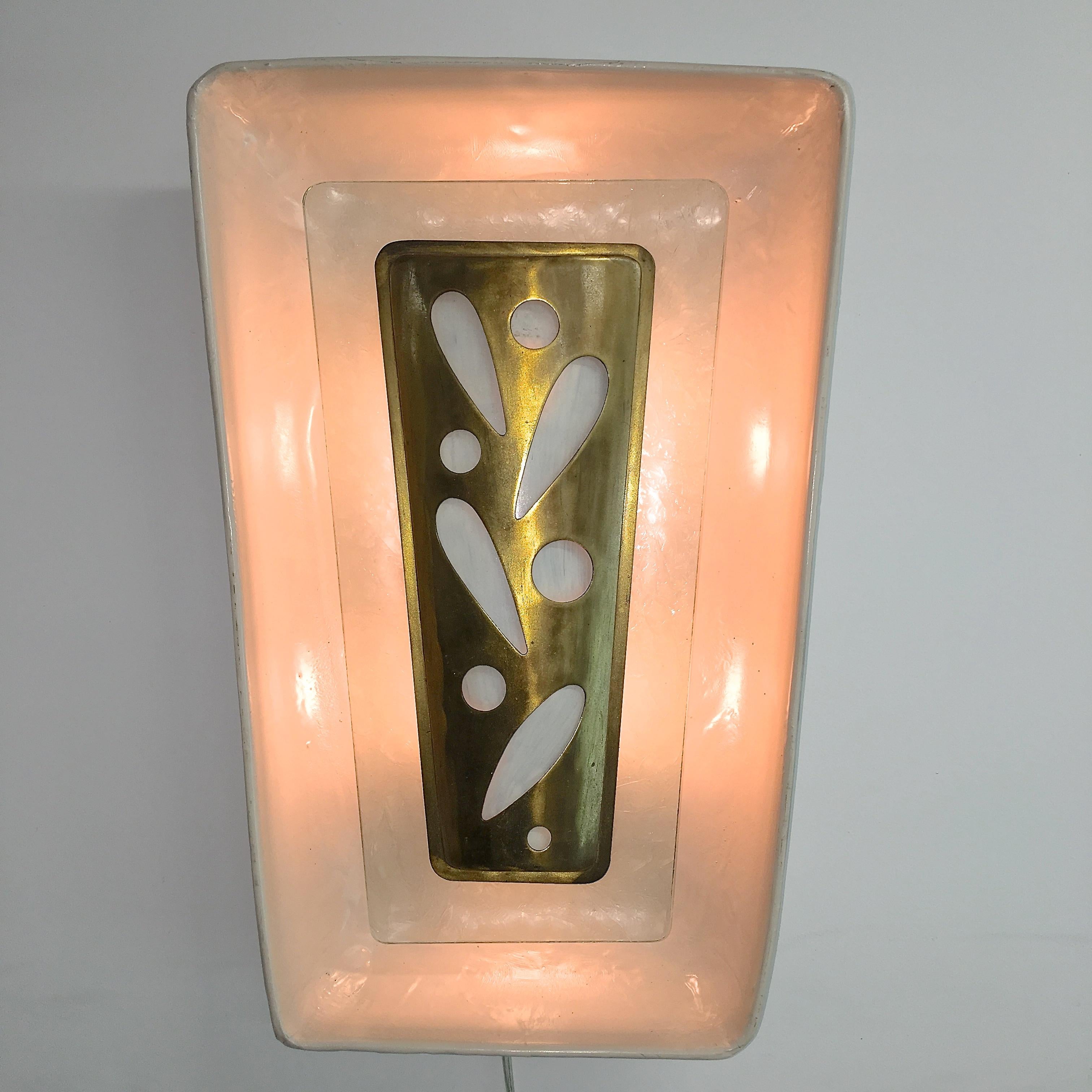 Gio Ponti Wall Sconce from the m/s Augustus Italian Ocean Liner 1951 For Sale 6