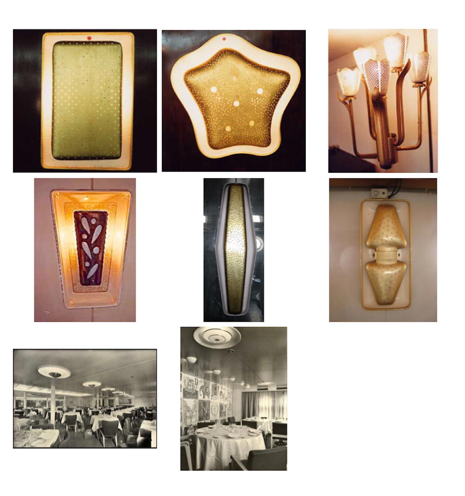 Gio Ponti Wall Sconce from the m/s Augustus Italian Ocean Liner 1951 For Sale 10