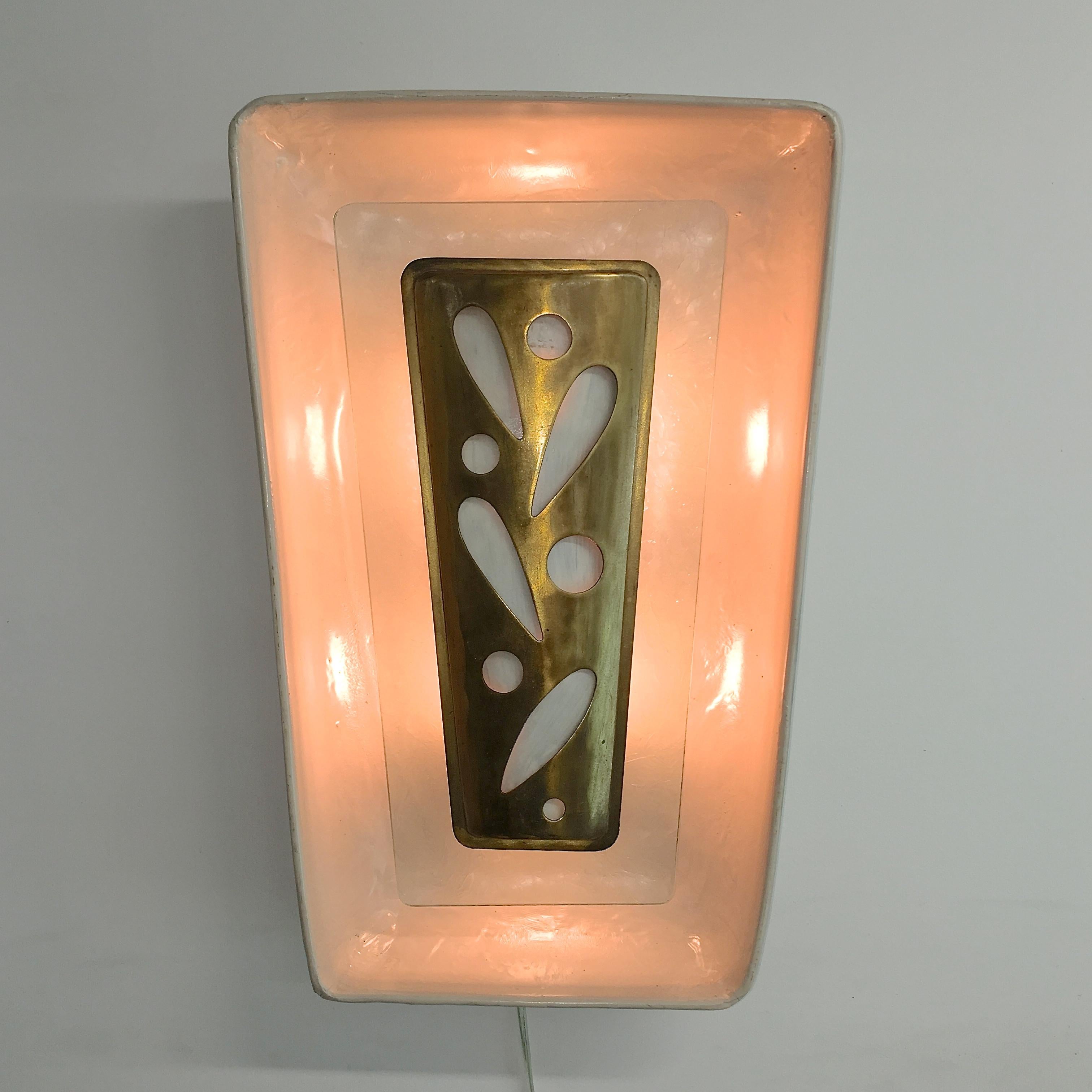 Mid-20th Century Gio Ponti Wall Sconce from the m/s Augustus Italian Ocean Liner 1951 For Sale