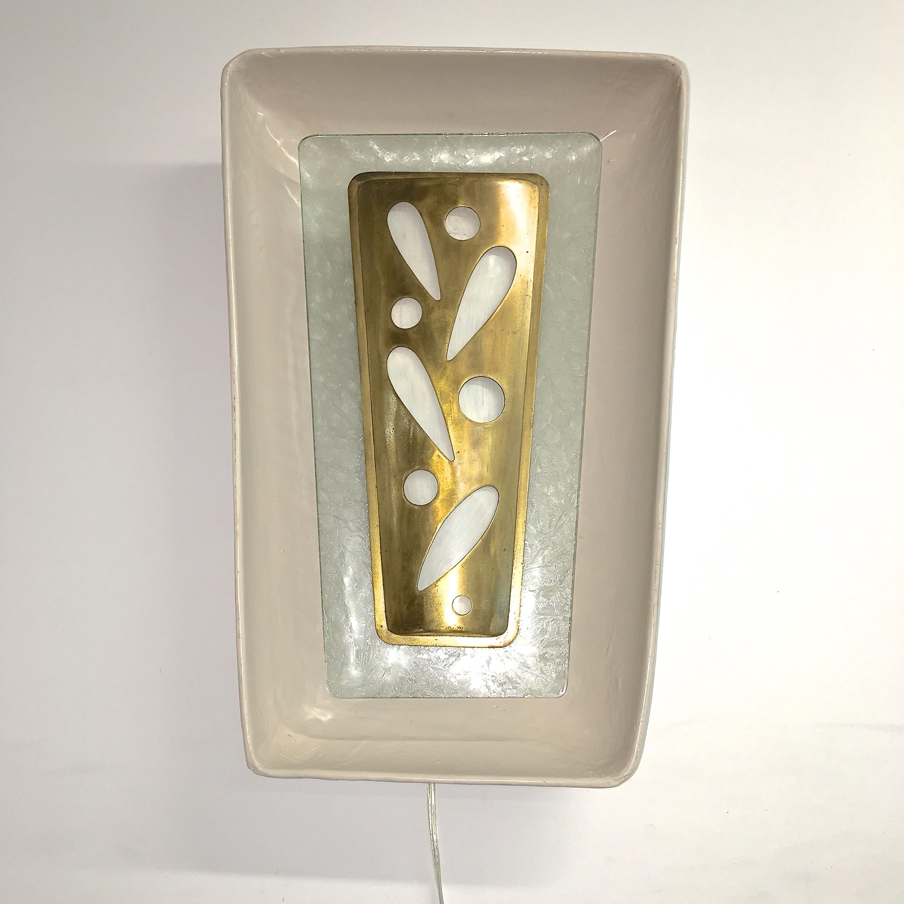 Gio Ponti Wall Sconce from the m/s Augustus Italian Ocean Liner 1951 For Sale 3