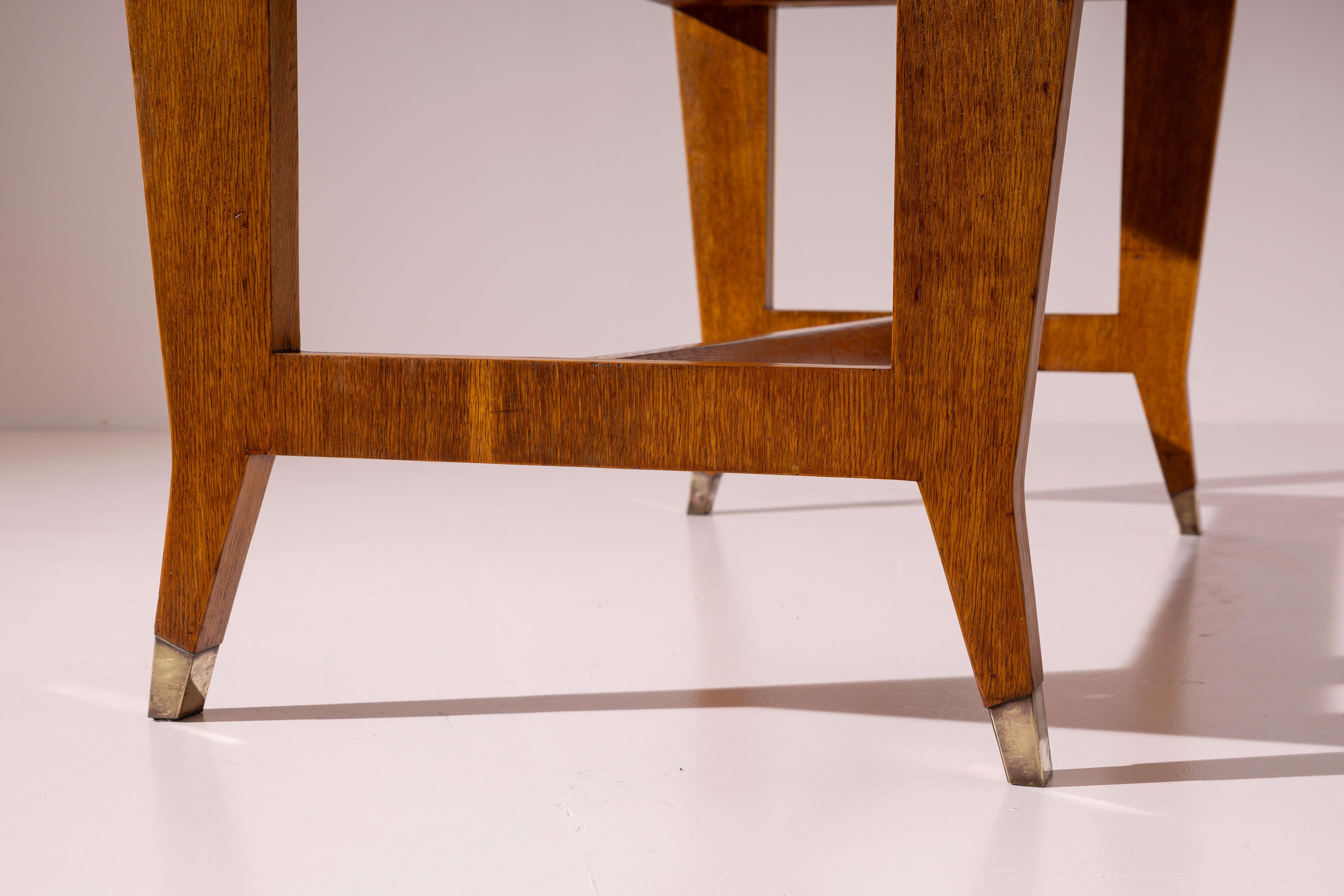 Gio Ponti walnut desk for BNL offices, Italy, 1950s For Sale 9