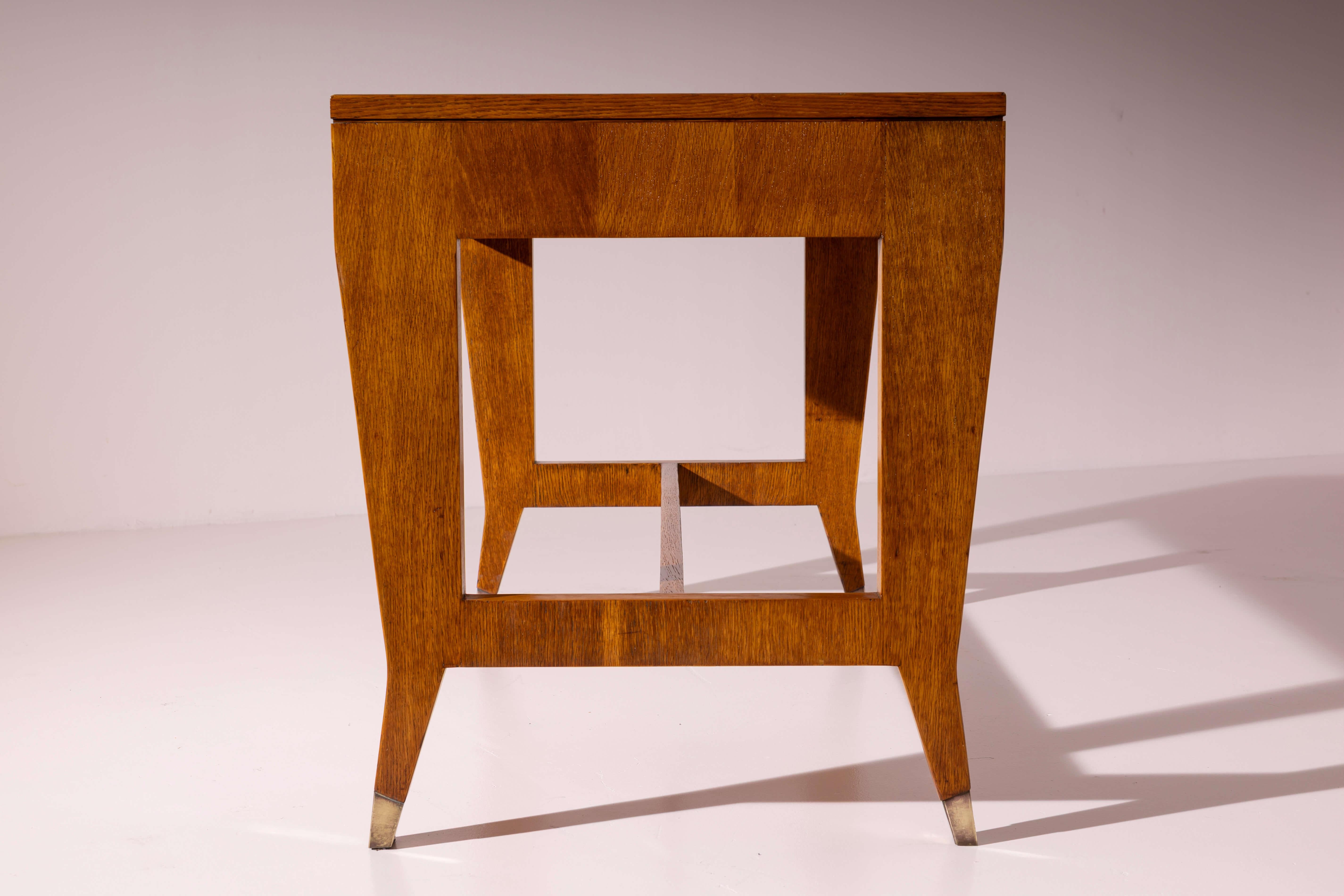 Walnut Gio Ponti walnut desk for BNL offices, Italy, 1950s For Sale