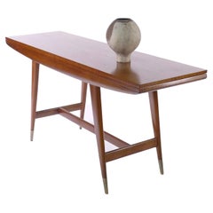 Gio Ponti, Consola/Mesa de comedor abatible de nogal, modelo 2134, Singer &Sons, años 50