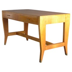 Vintage Gio Ponti, Walnut Writing Table, from the Banca Nazionale del Lavoro, 1950s