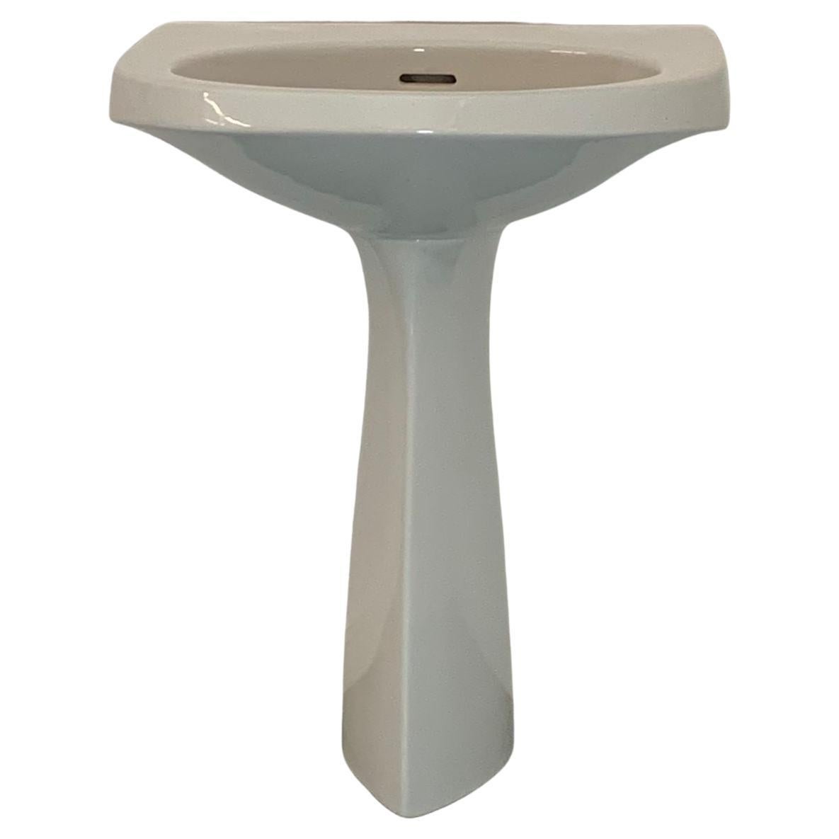 Gio Ponti Waschbecken mit Sockel für Ideal Standard, 1960er Jahre