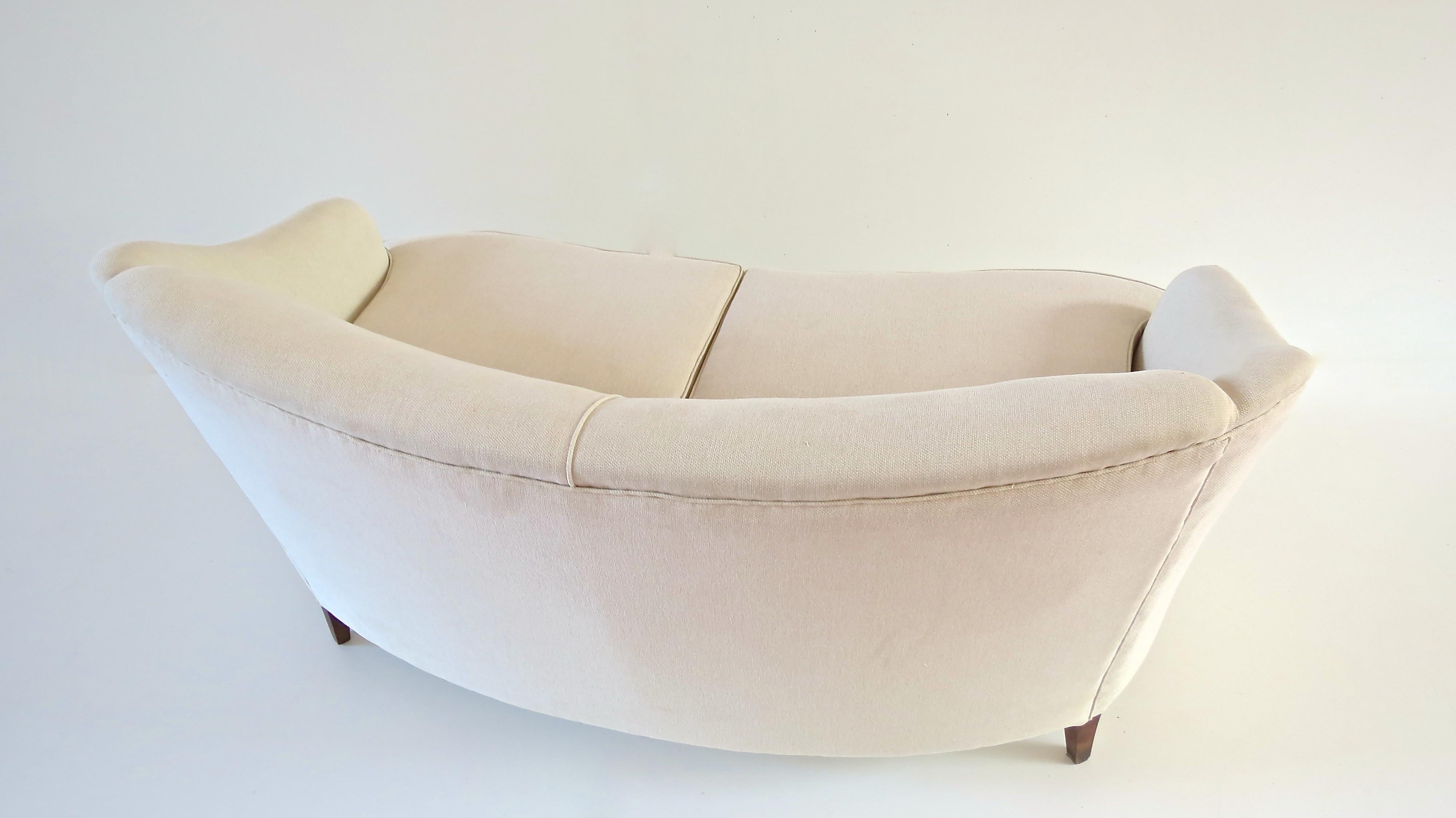 Gio Ponti White Sofa from Casa & Giardino, circa 1938 For Sale 2