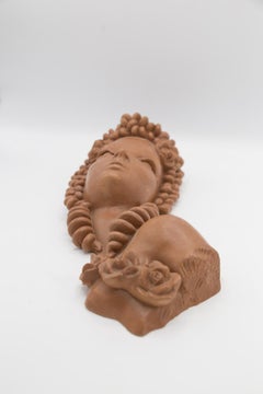 Scultura di donna in terracotta "Attr." di Gio Ponti