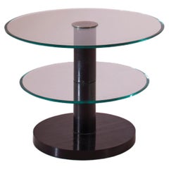 Gio Ponti wooden and glass occasional table, Italy, 1930s
