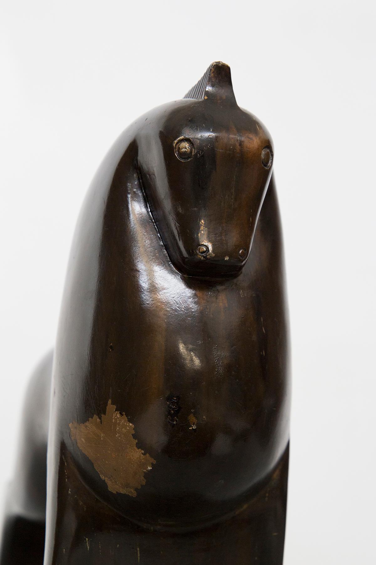Gio Ponti Wooden Horse Sculpture (Attr.) 4