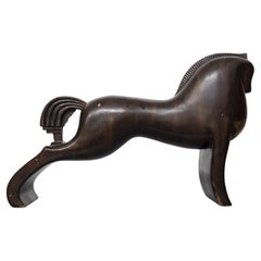 Gio Ponti Wooden Horse Sculpture (Attr.)