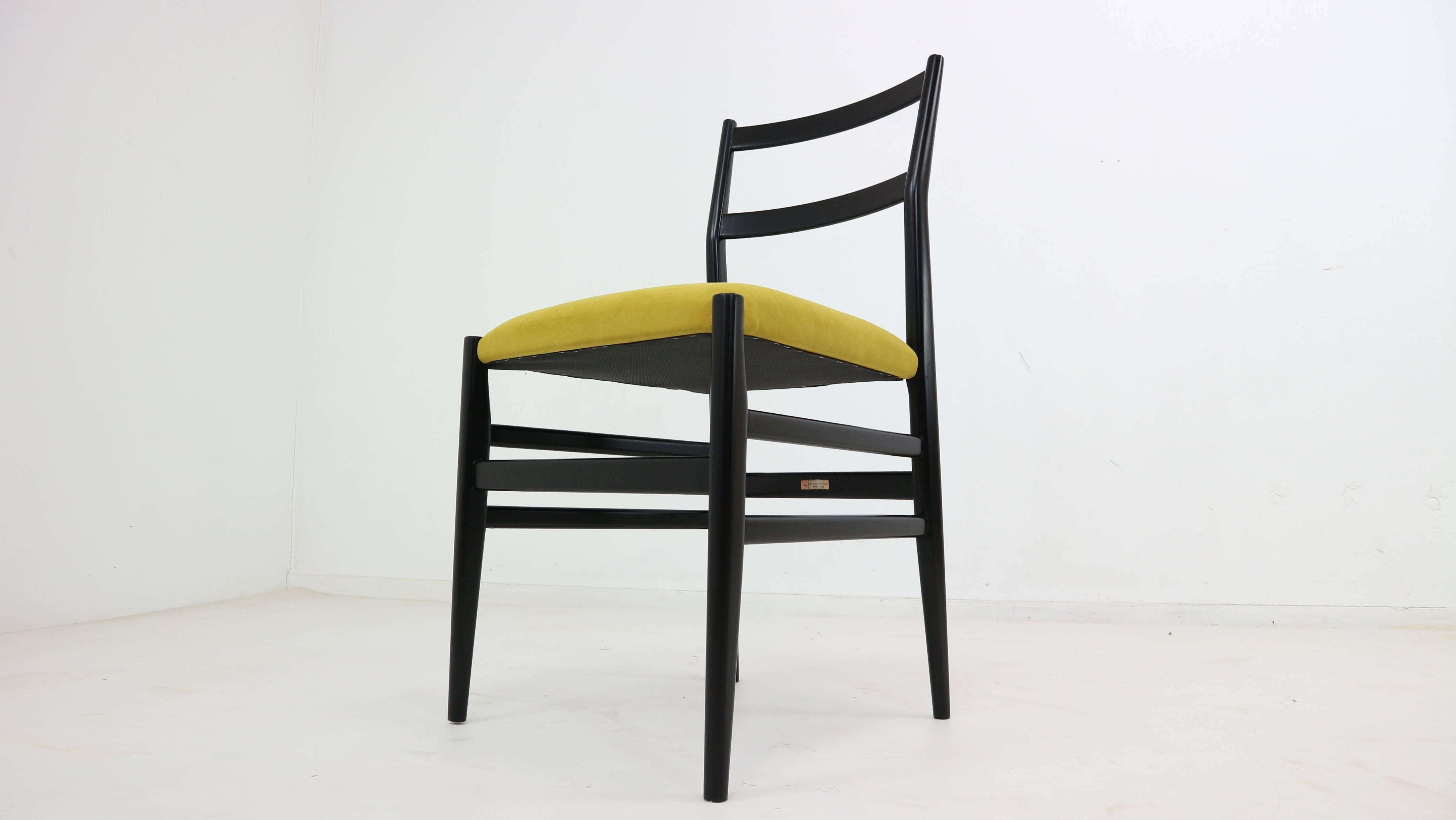 Painted Gio Ponti Set of Four Chairs Model 