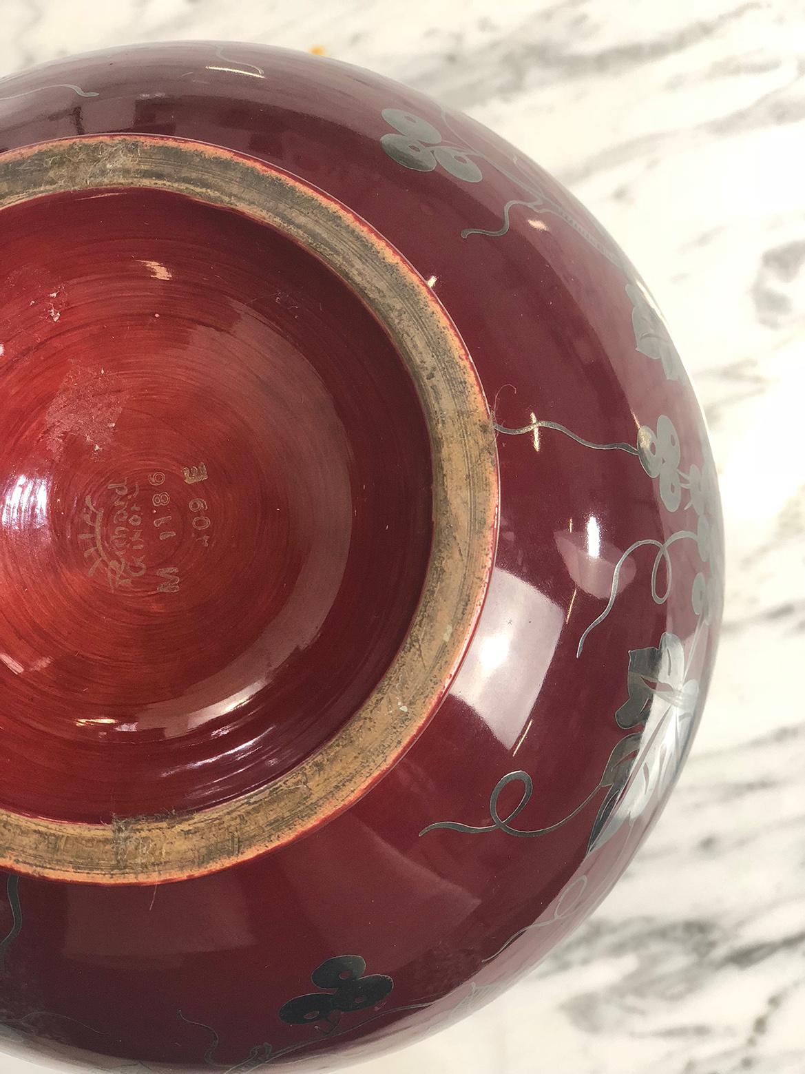 Gio Ponti's Globular Vase in Red Majolica for Richard Ginori, 1930s In Good Condition In Milano, IT