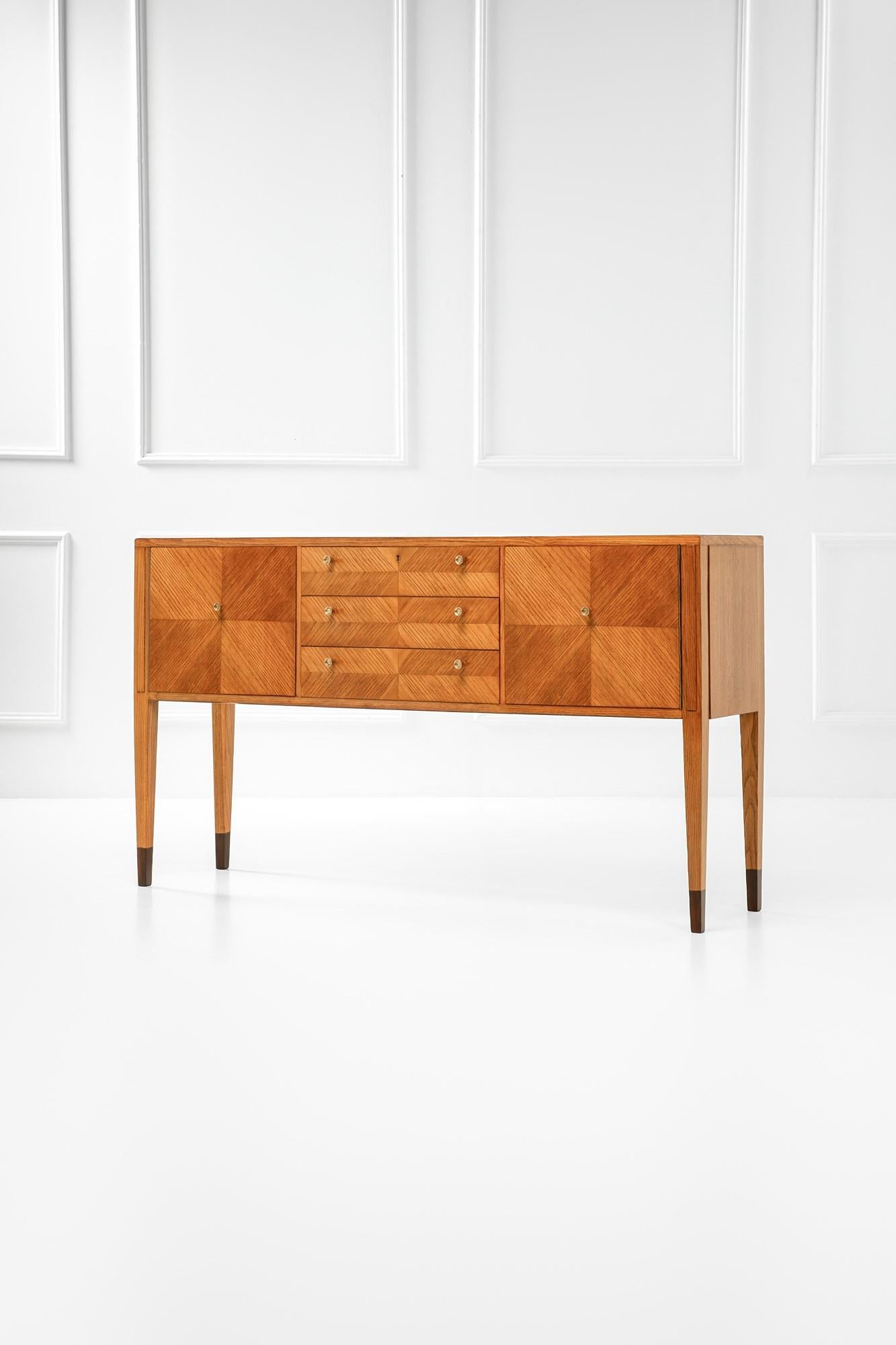 Peint Grand buffet de Gio Ponti, produit par Dassi, vers 1950, Italie en vente