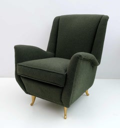 Gio Ponti's Mid-Century Modern Italian Armchair for Isa Bergamo, 1950s