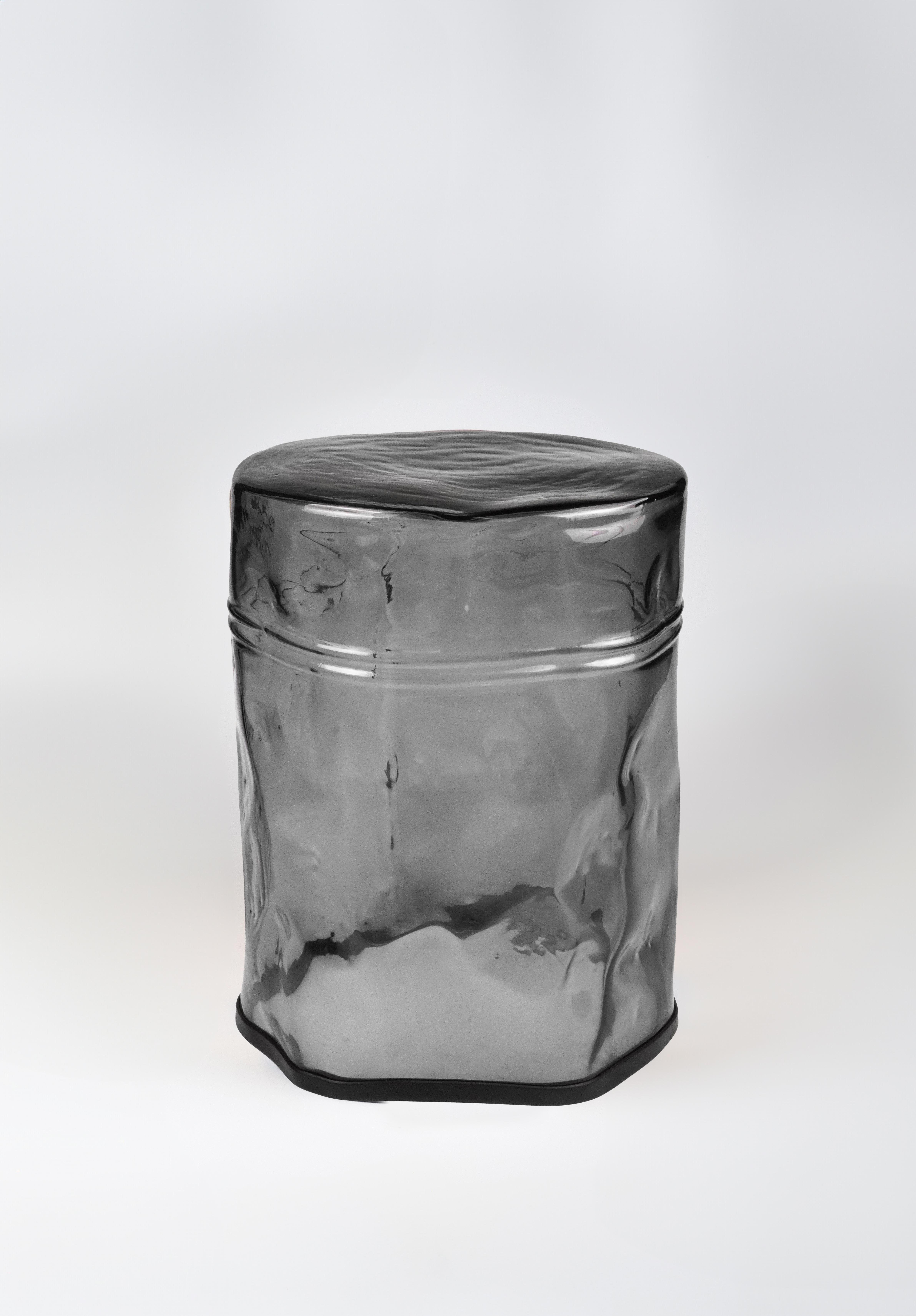 Eklektischer zeitgenössischer Hocker aus Muranoglas im Angebot 2