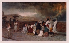 19th Century by Gioacchino Toma The Ash Rain of Mount Vesuvius Oil on canvas