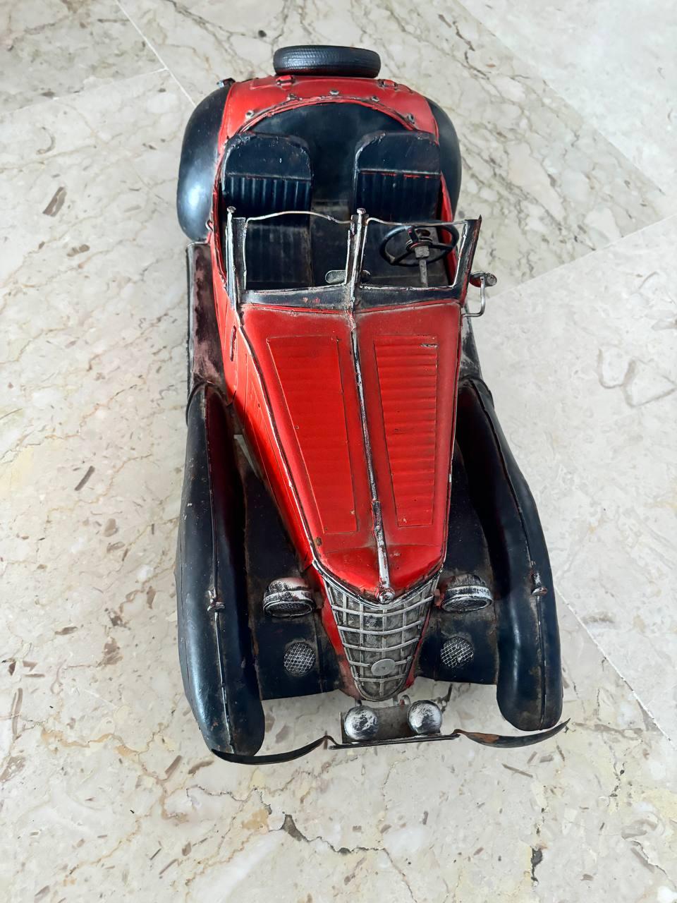 Tin toys big car, small motorcycle 20th century For Sale 1
