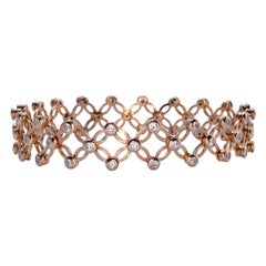 Gioelli 18K Rose Gold Diamond Convertible Ring or Bracelet