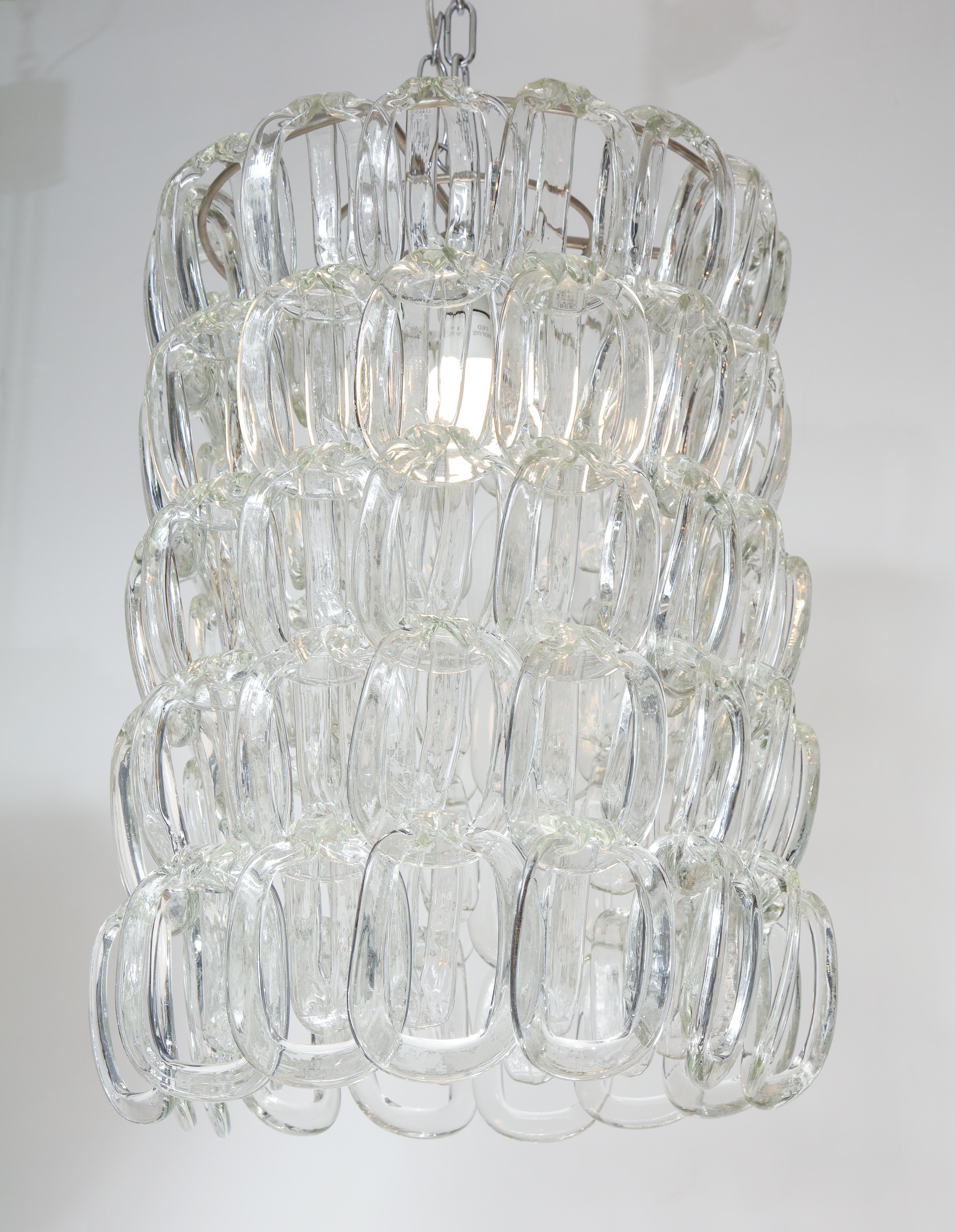 Late 20th Century Giogali Chandelier by Angelo Mangiarotti for Vistosi For Sale