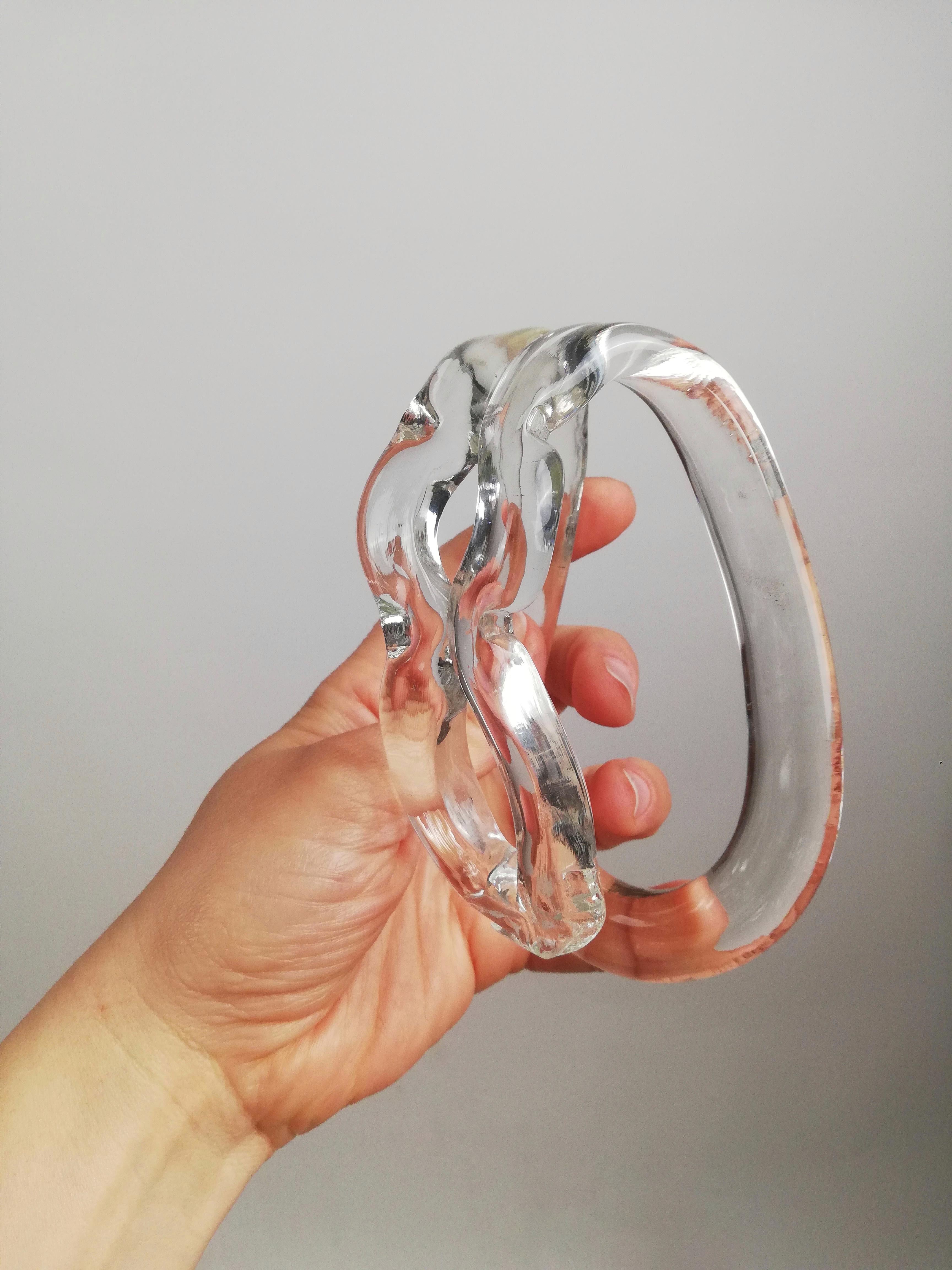 Métal Plafonnier en cristal Giogali conçu par Angelo Mangiarotti pour Vistosi   en vente