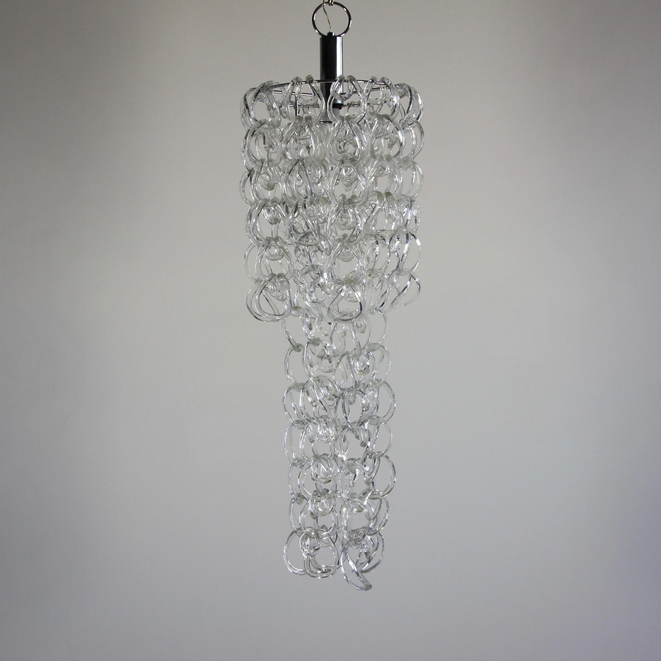 Giogali Glass Chandelier by Angelo Mangiarotti In Excellent Condition In Berlin, Berlin