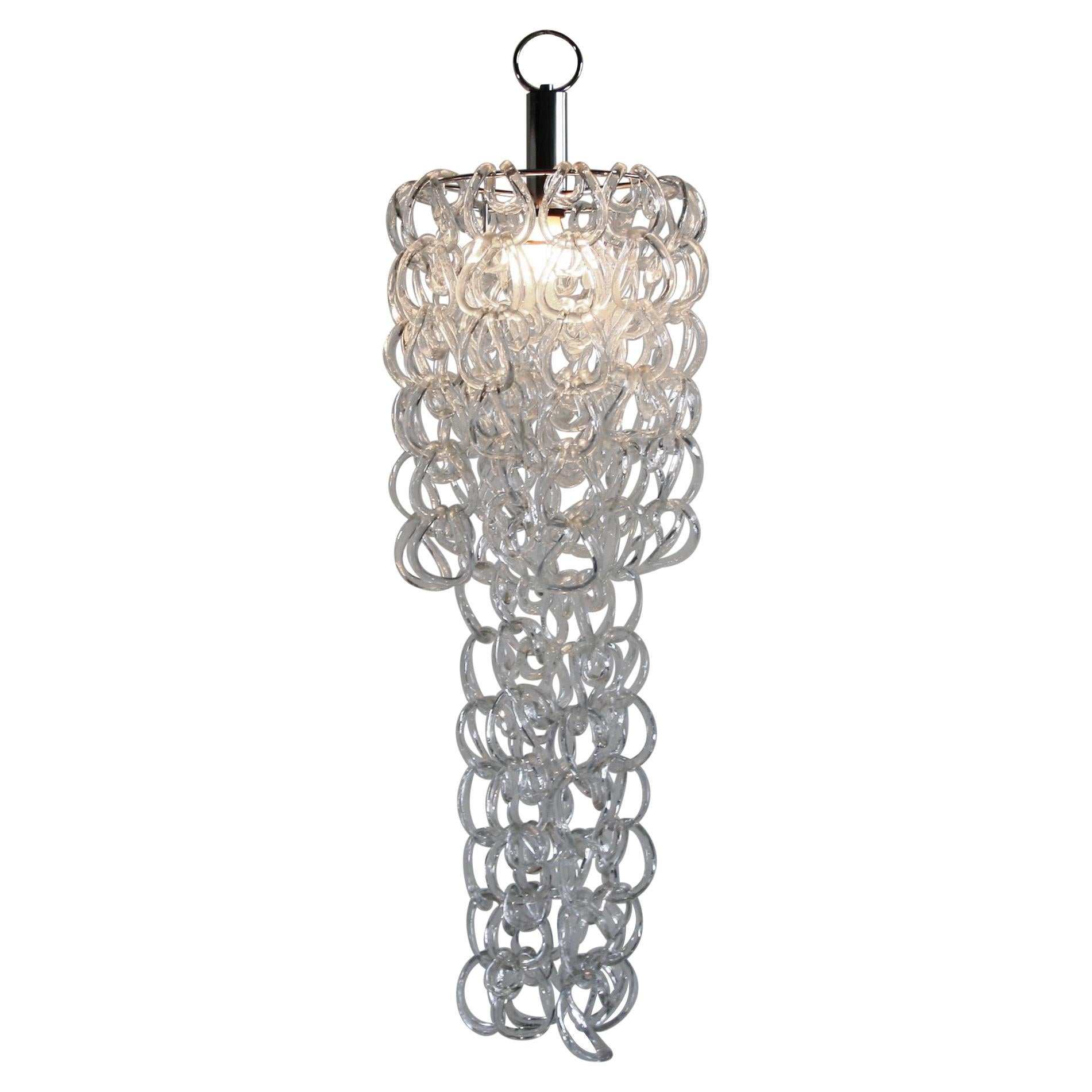 Giogali Glass Chandelier by Angelo Mangiarotti