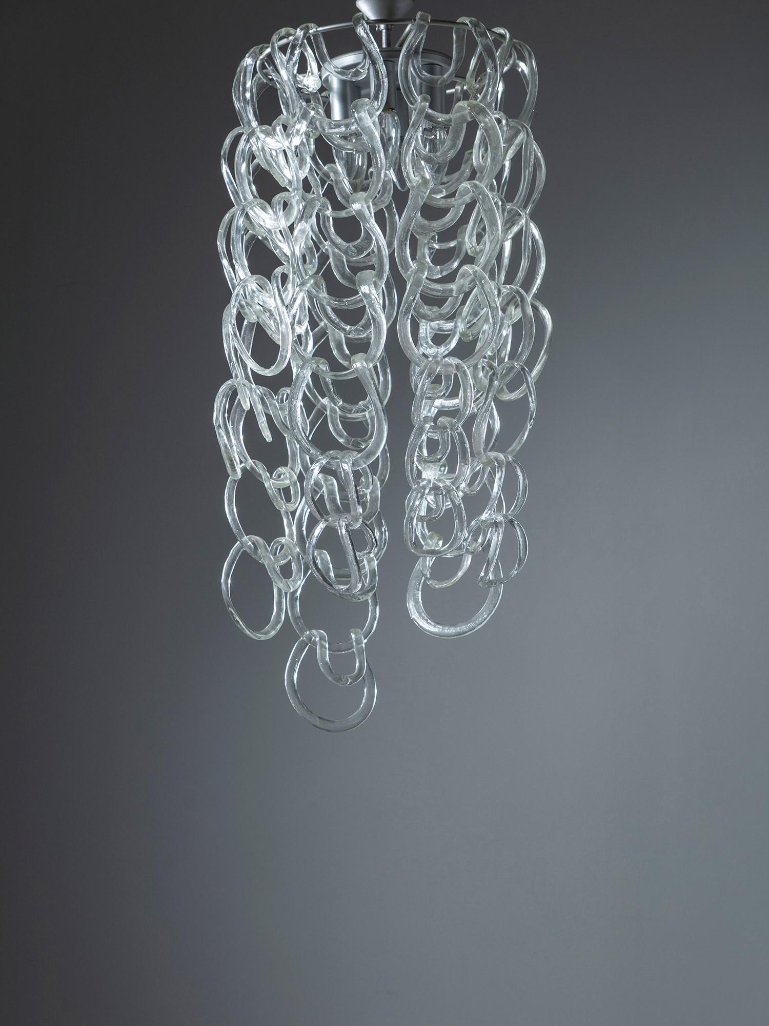 Lustre en verre de Murano « Giogali » d'Angelo Mangiarotti pour Vistosi, Italie, 1967 en vente 1