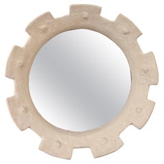 Gioielli Contemporary Signed Ceramic Mirror by Renzo Maar