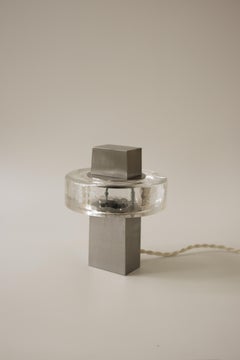 Gioiello III Table Lamp in Stainless Steel and Glass by Studio Marine Breynaert