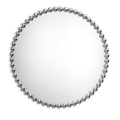 Gioiello Round Large Chromed Mirror by Nika Zupanc